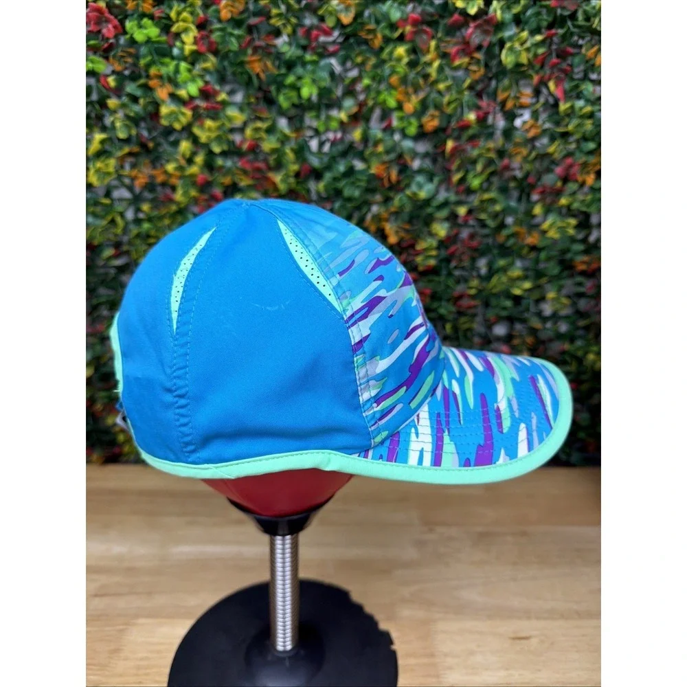 Nike Featherlight Dry Fit Hat Running Gym Tennis Cap Adjustable Blue Green Women